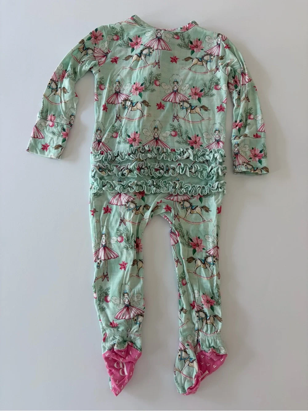 Posh Peanut Ballerina Fairies Ruffle Bamboo Footie Pajama Baby Girl 6-9 Months